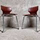 pair of vintage Flötotto chairs in pagwood 1970