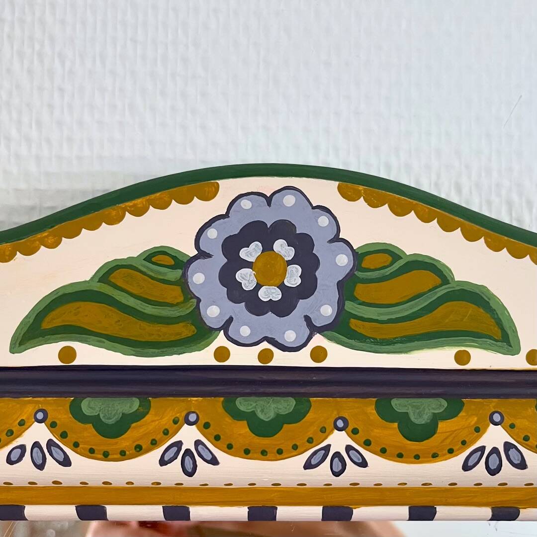 Hand painted floral mirror