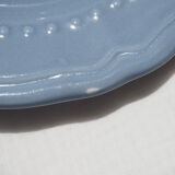 Set of 4 blue ceramic dessert plates