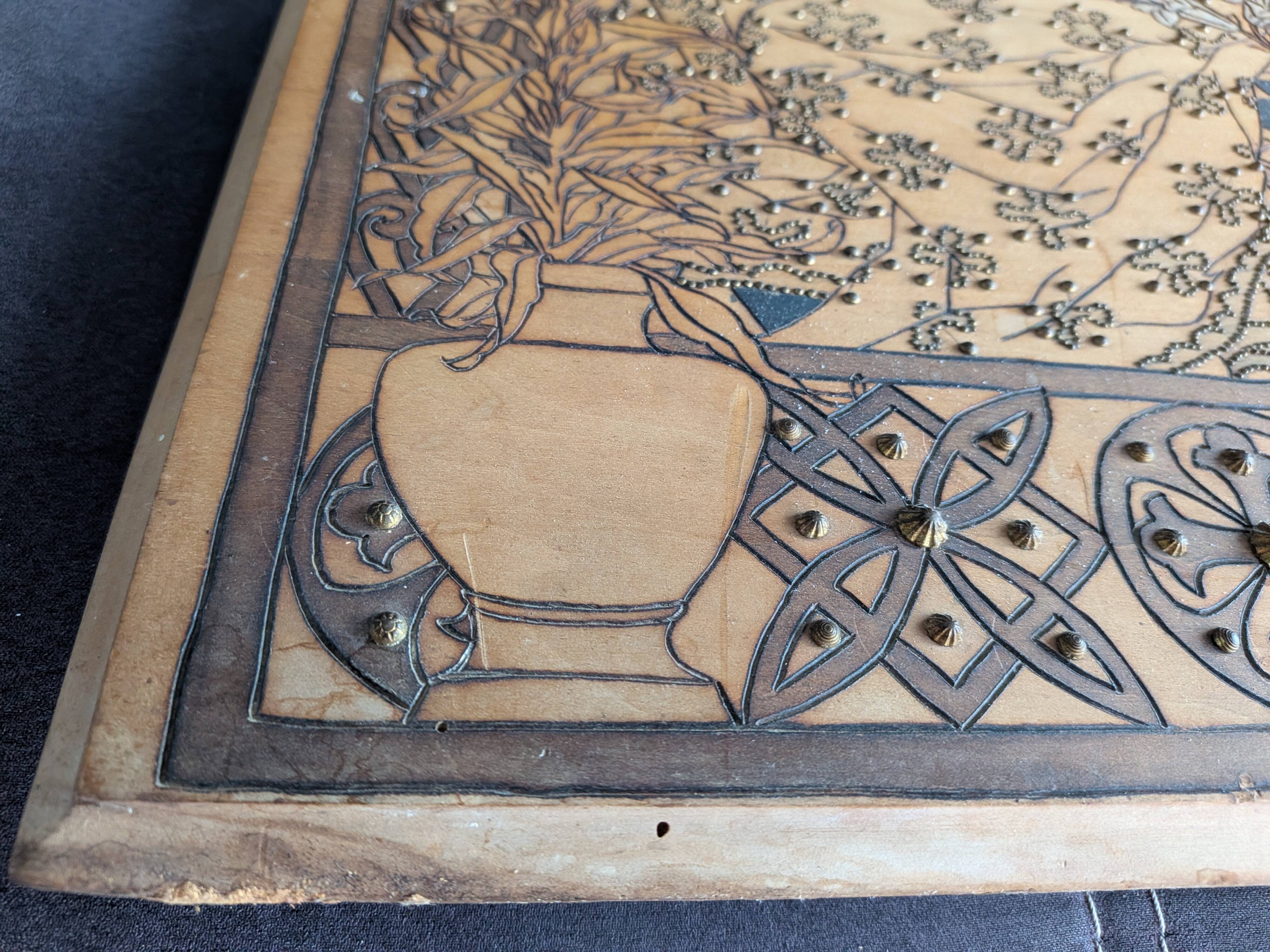 Panneau décoratif en bois type art nouveau