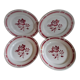 4 flat plates Badonviller Art Deco