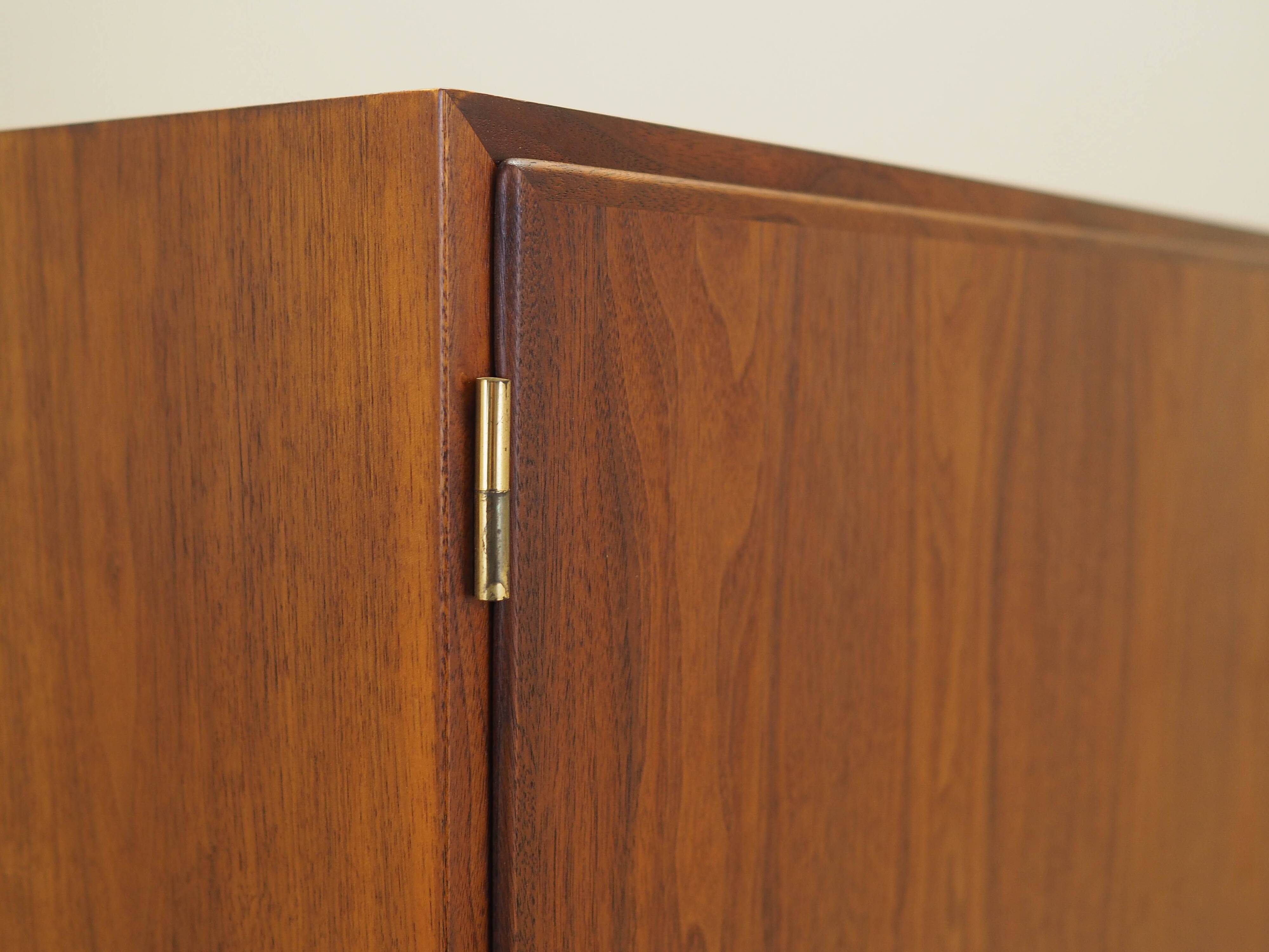 Walnut cabinet, Danish design, 1970s, designer: Carlo Jensen, manufacturer: