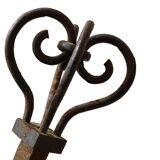 Patères porte-manteaux vintage françaises en fer forgé