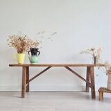 Antique wooden farm bench