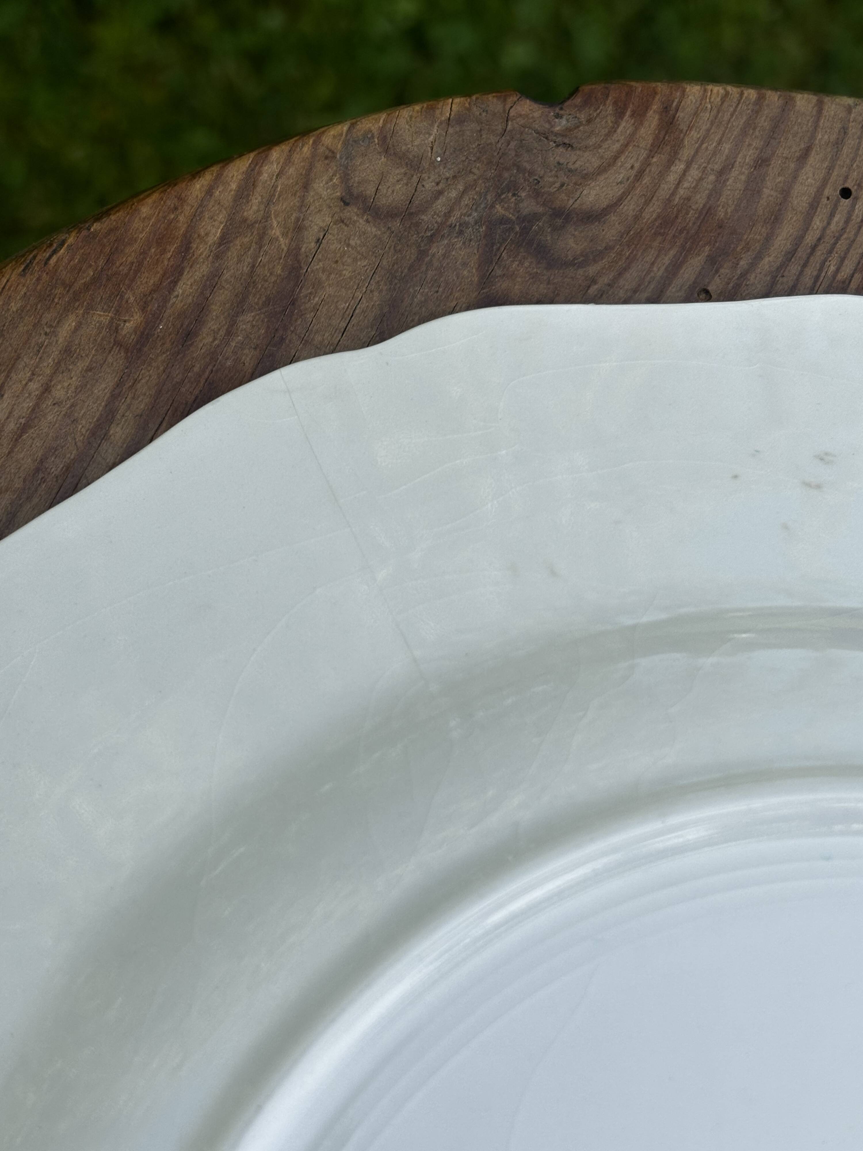 Set of two flat plates Sarreguemines Aubusson