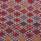 Tapis berbère rouge fait à la main en pure laine 105x205cm
