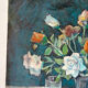 Nature morte - bouquet avec café et fruits, huile sur toile