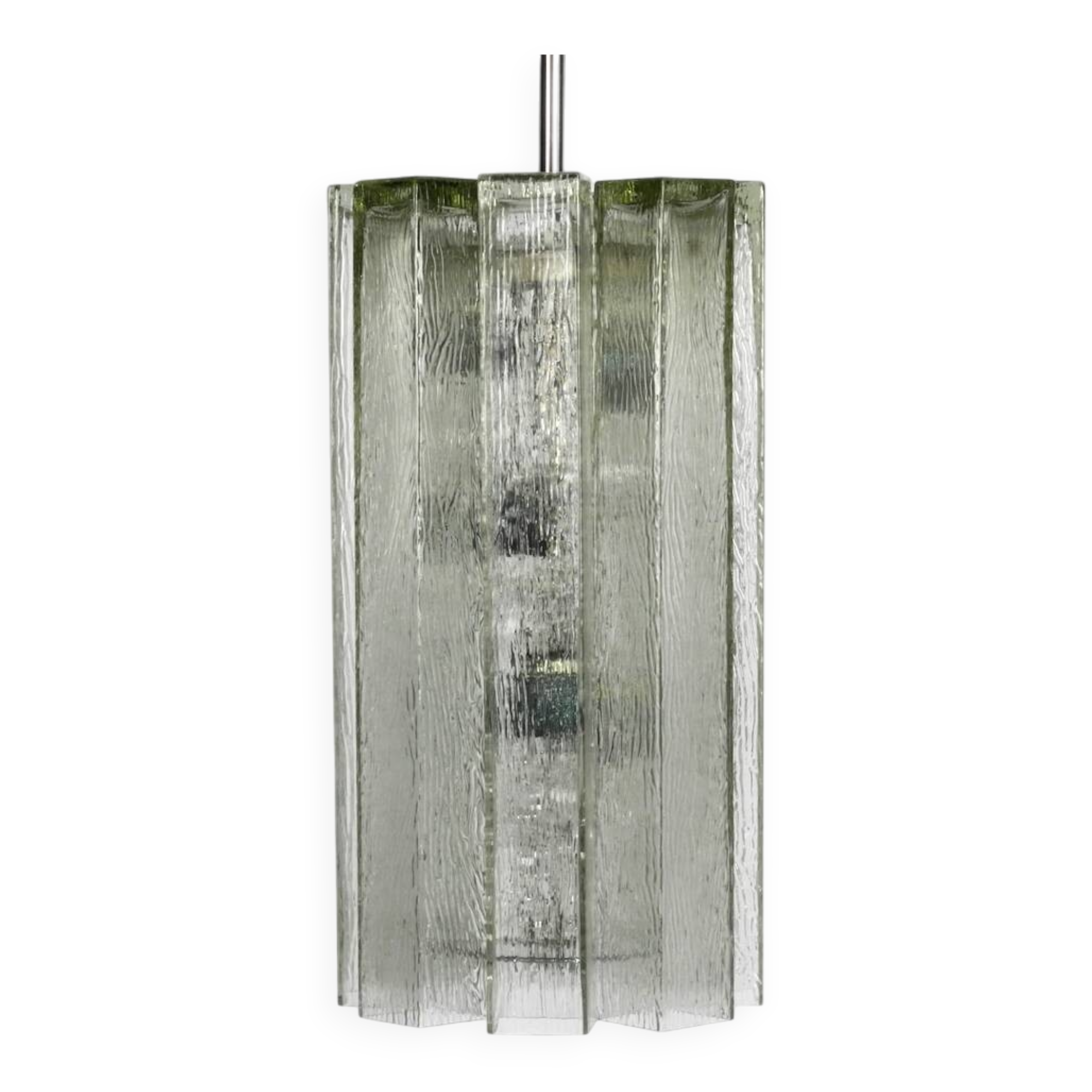XXL glass pendant lamp by Doria | Mid Century Modern  | Brutalist Desogn