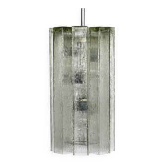 XXL glass pendant lamp by Doria | Mid Century Modern  | Brutalist Desogn