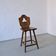 Brutalist oak bar chair | Germany | 1950s
