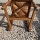 Lot de 6 chaises bois et paille