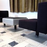 System 350 lounge chairs & side table by Herbert Hirche for Mauser, 1974, set of 3