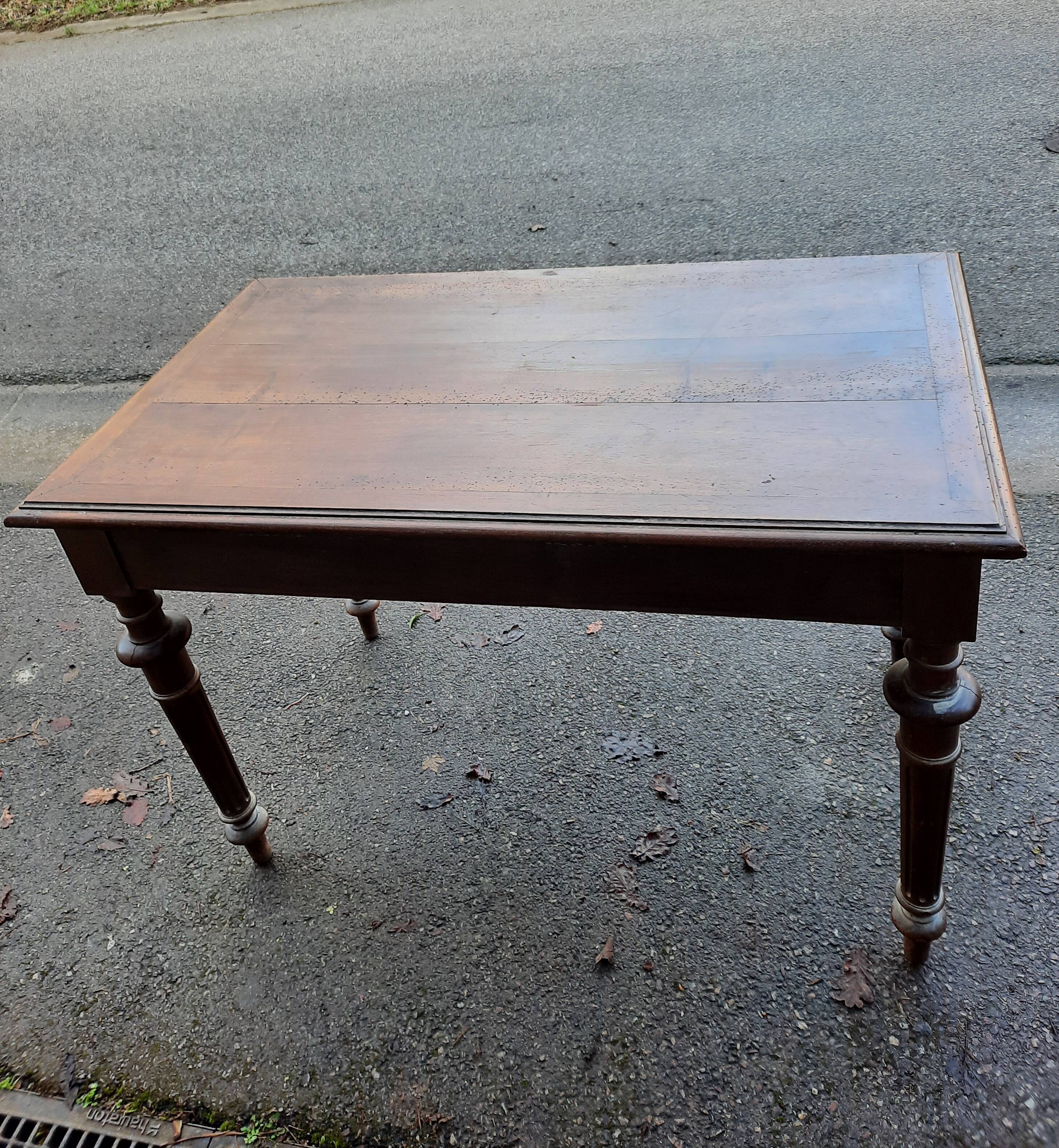 Solid walnut flat desk