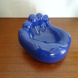 Empty hand pocket giant ceramic blue vintage