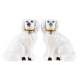 Figurines de chien en céramique, style anglais, années 1970, fabriquées en Angleterre.