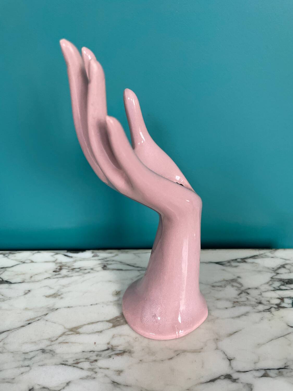 Handmade pink vintage soliflore ring sizer