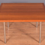 Table basse chromée Hans J Wegner teck restauré & palissandre  Andreas Tuck