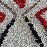 Vintage Moroccan Berber rug – 75x165 cm – Red & black