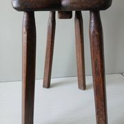 Antique Alpine peasant chair, Stabelle type, made of solid wood – 19th century.