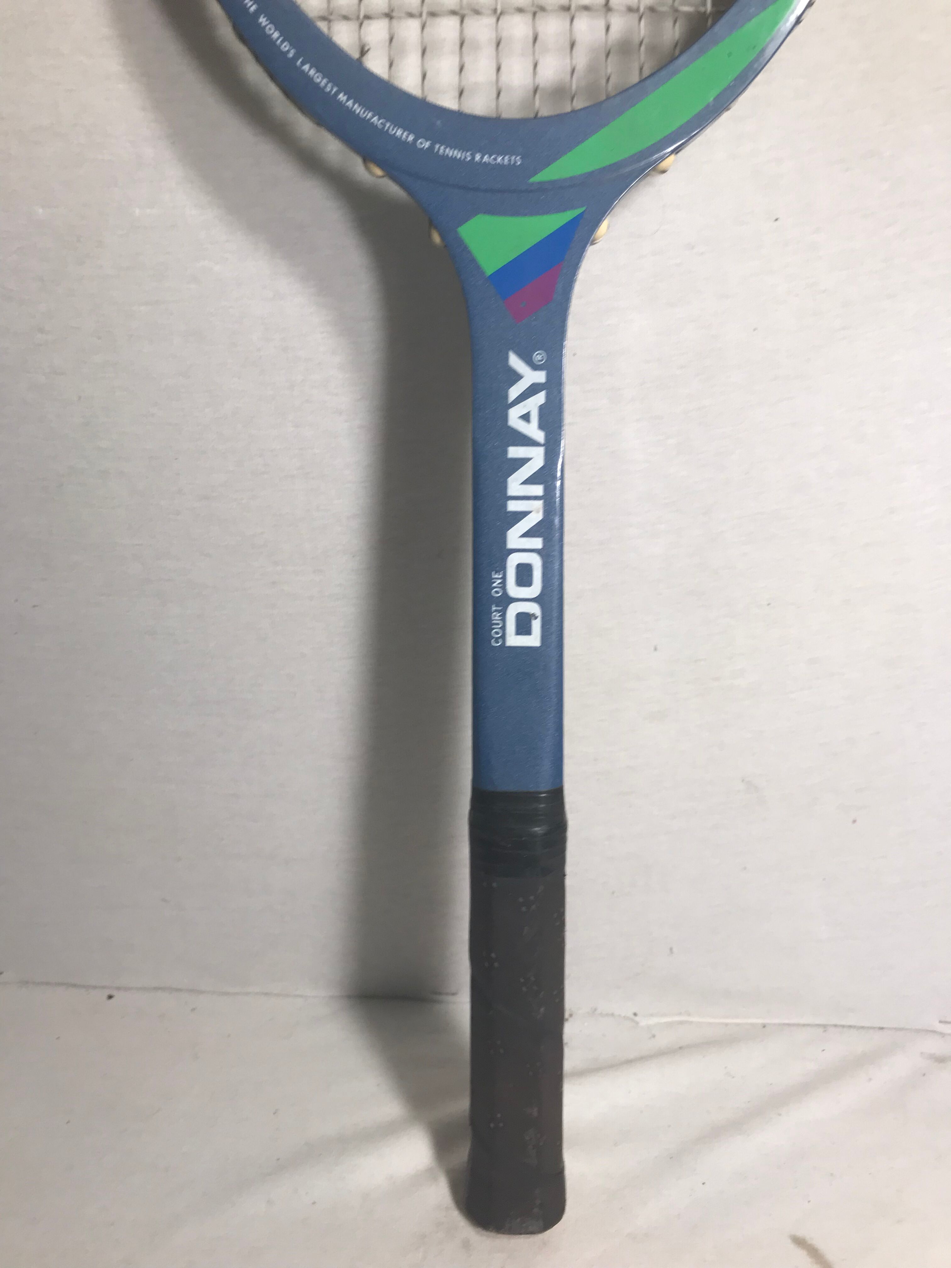 Racquet Tennis old DONNAY Hit N 1 Light 3 wood + Leather Made in Belgium