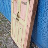 Old polychrome Burmese teak window with interior mirror