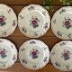 6 large flat antique plates in Sarreguemines earthenware