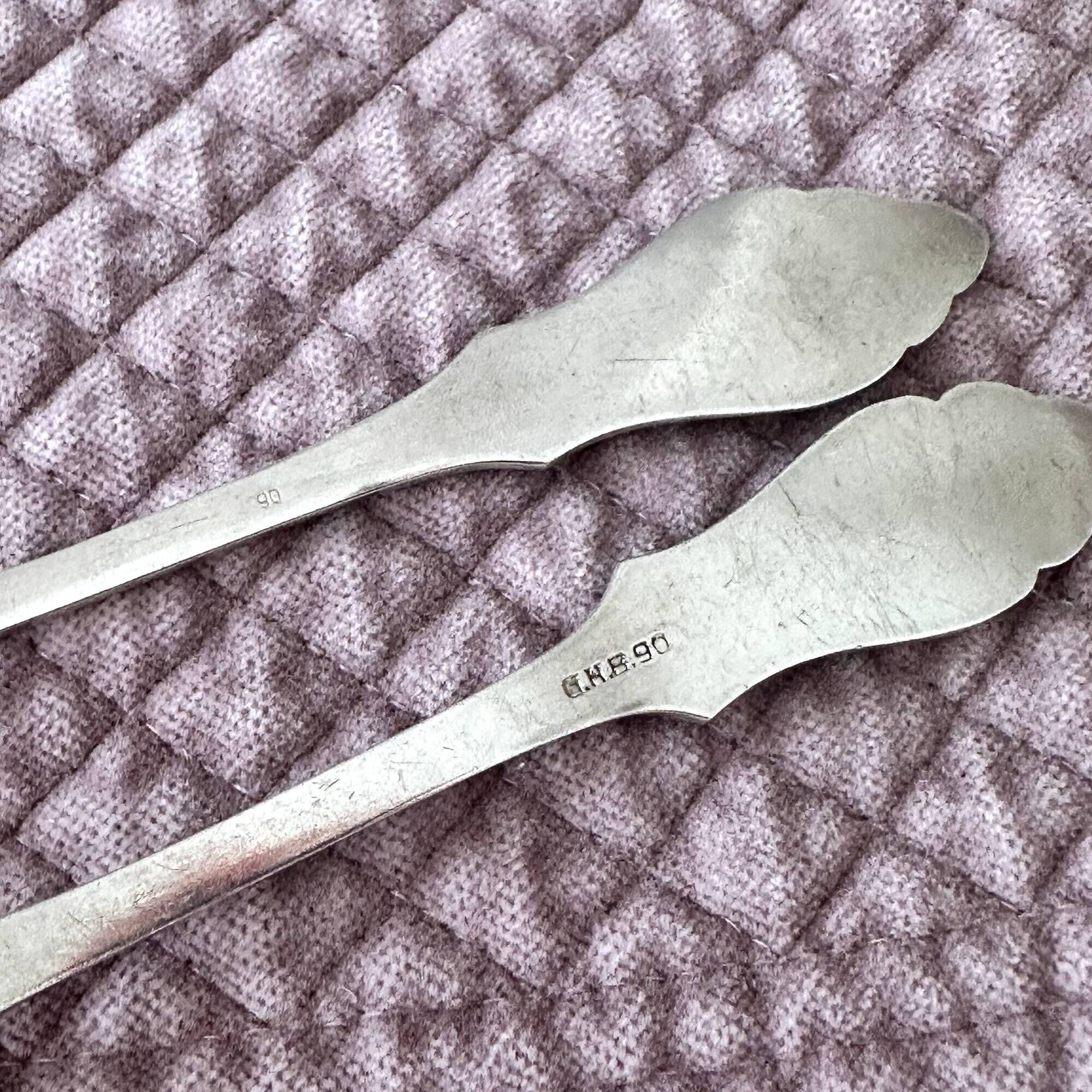 Set of 6 Gebrüder Hepp Cake Forks | Silver Plated
