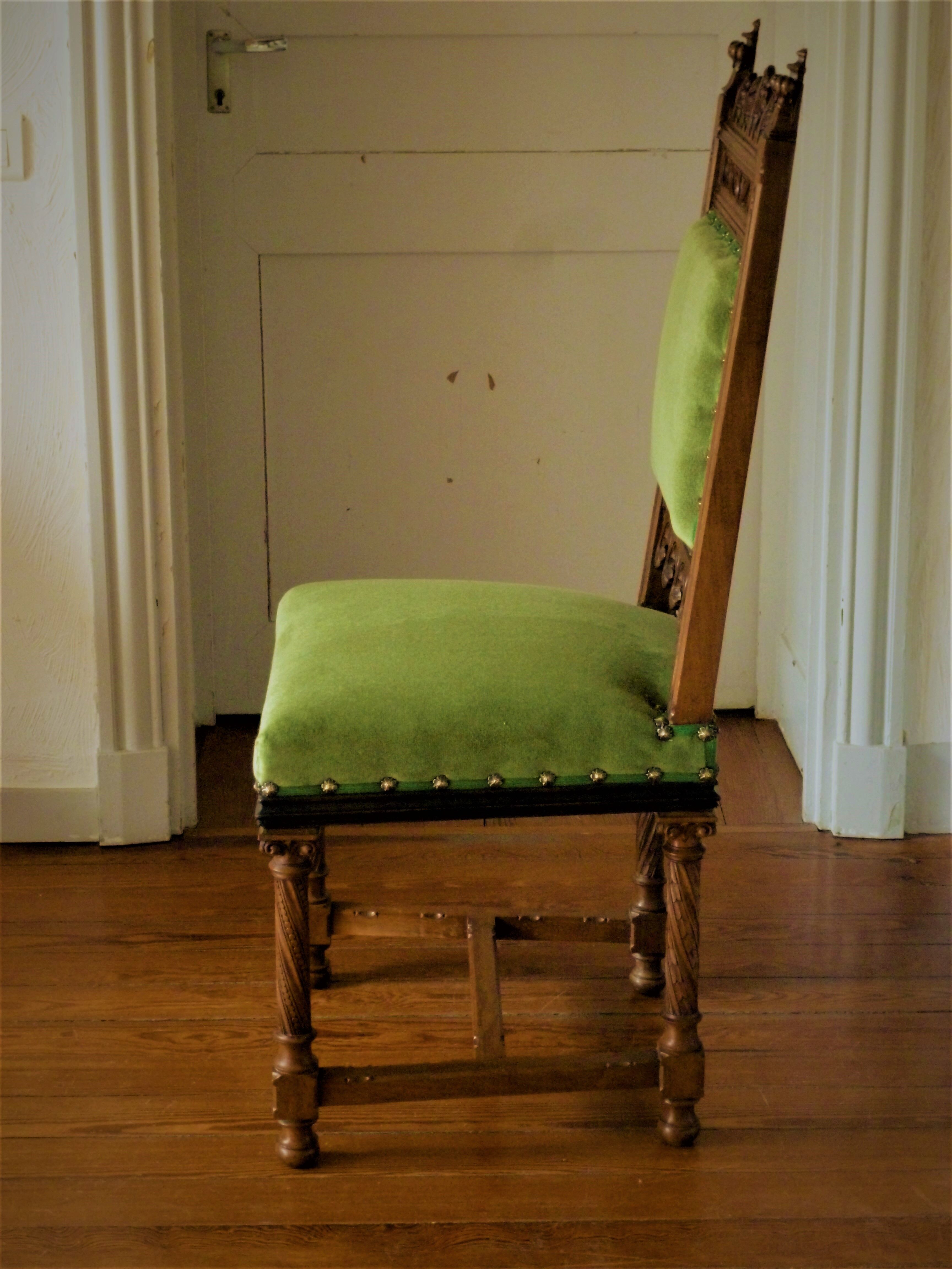 Pair of neo-Gothic chairs 19th century