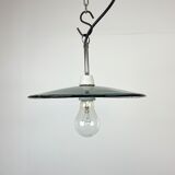 Industrial petrol enamel pendant light, 1970s