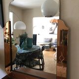 Venetian mirror art deco pink 77x101cm