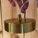 White opaline and gold metal pendant light