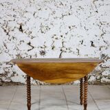 Louis Philippe turned wood drop-leaf table