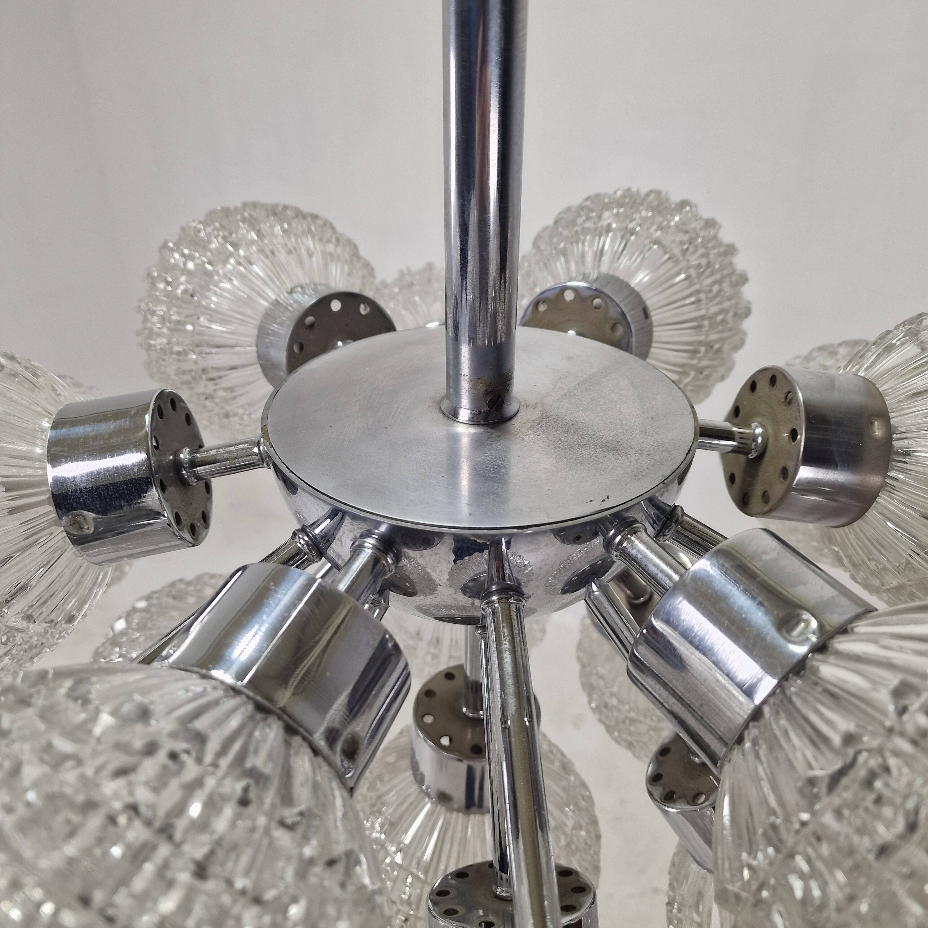 Large Glass Globe Chandelier by Richard Essig, Germany, 1960s