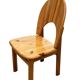 Vintage set of four pinewood chairs Rainer Daumiller minimalist design