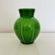Cracked green round vase