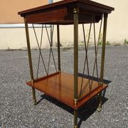 Table d'appoint néo classique bois et laiton an 70