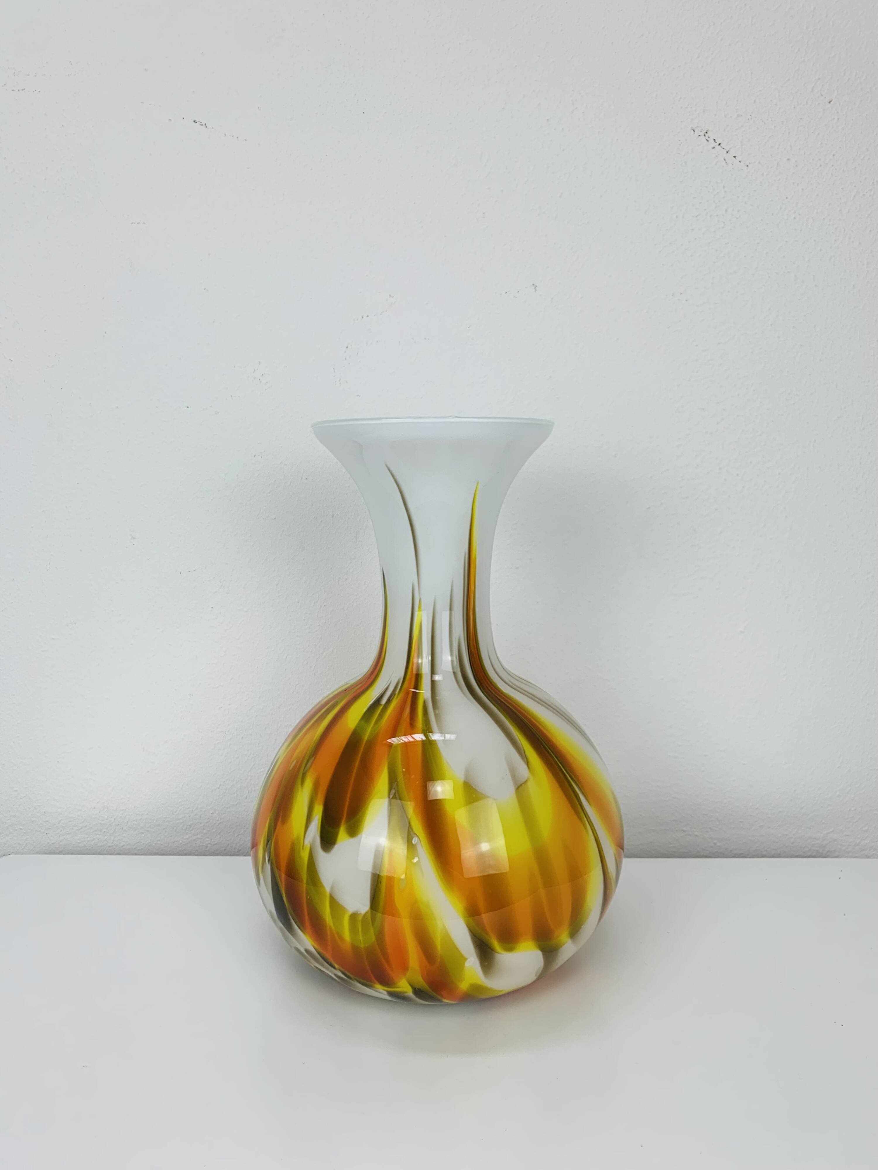 Murano glass opaline vase, 1970s, vintage