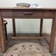 Square farmhouse table in solid oak.
