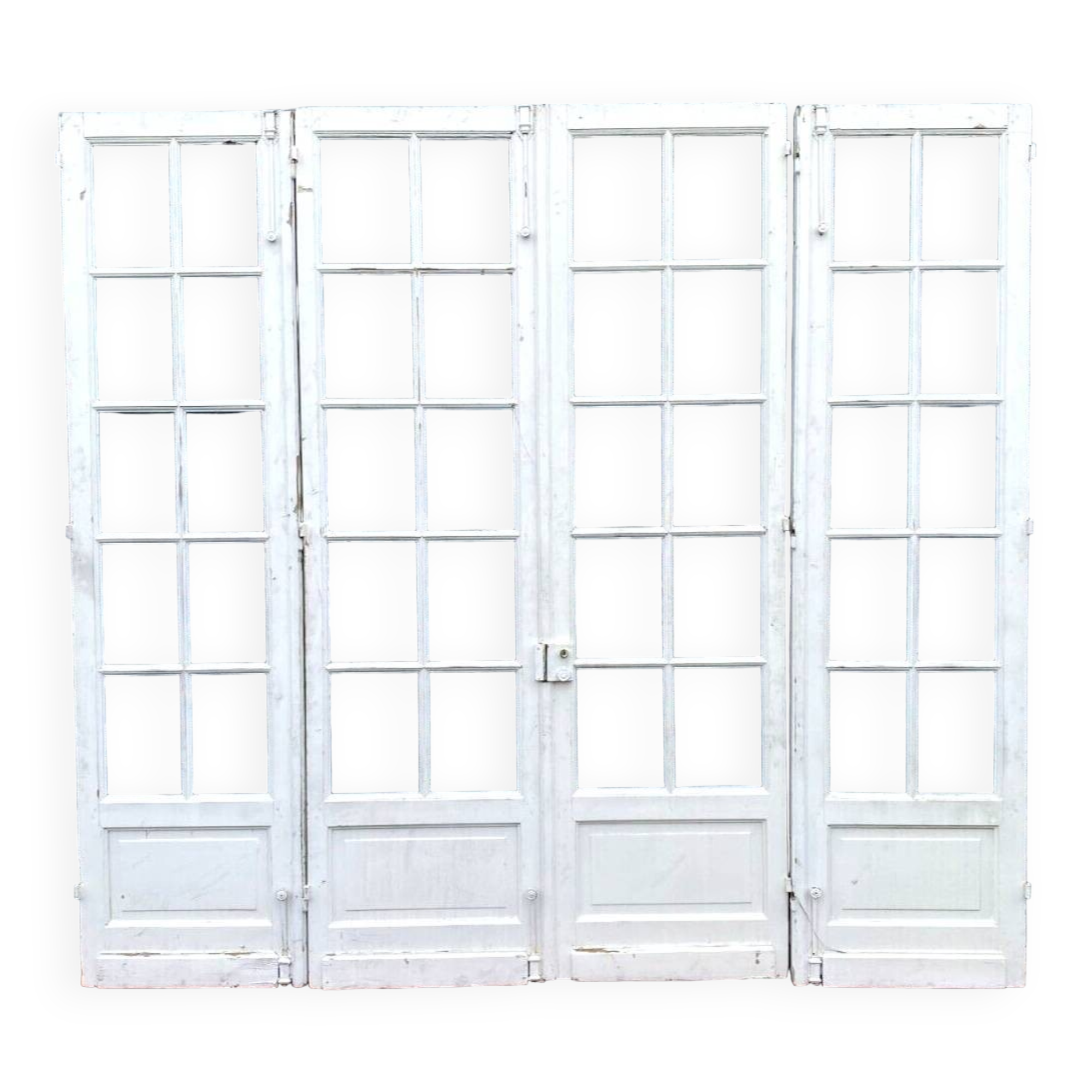 Suite of four passage doors with small tiles 20th century