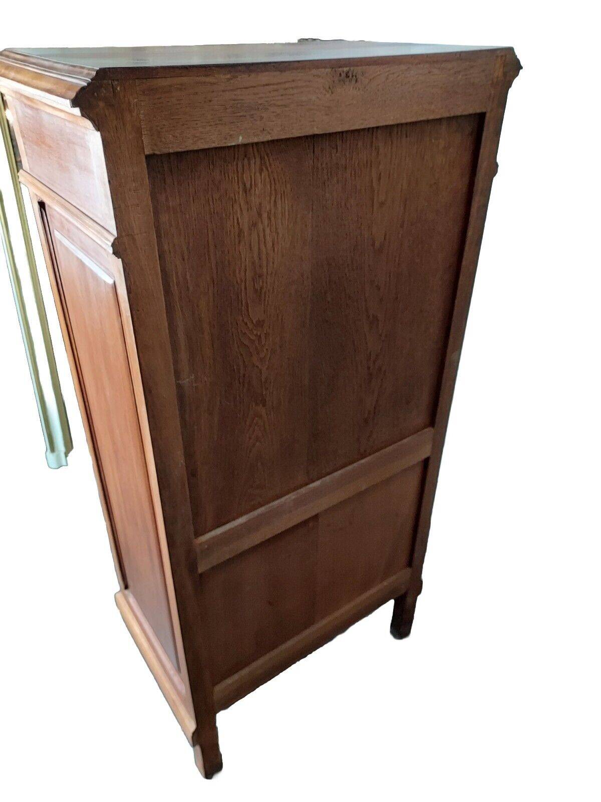 walnut music cabinet, filing cabinet