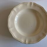 Set of 4 ivory Sarreguemines plates with gadroons