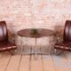 Bauhaus Round Coffee Table in Beech and Wenge, Czech, 1930s