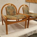 Pair of lounge armchairs Baumann model argos year 70 vintage