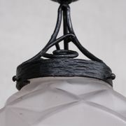 Suspension géométrique en verre Français et en fer