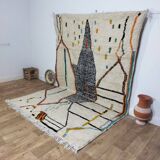 Handmade wool Berber rug 309X200 cm