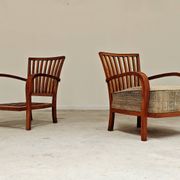 Paire de fauteuils Krasna Jizba Art déco bois massif