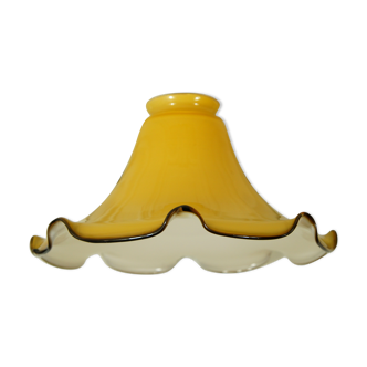 Amber blown glass lampshade