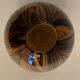 Yellow and black glass vase