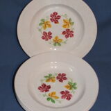 5 Digoin Sarreguemines vintage plates - pampres service