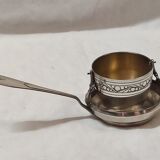 Tea strainer, art deco, silver metal.
